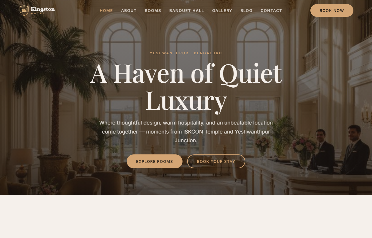 Kingston BLR — Premium Real Estate & Residencies Live Platform Screenshot